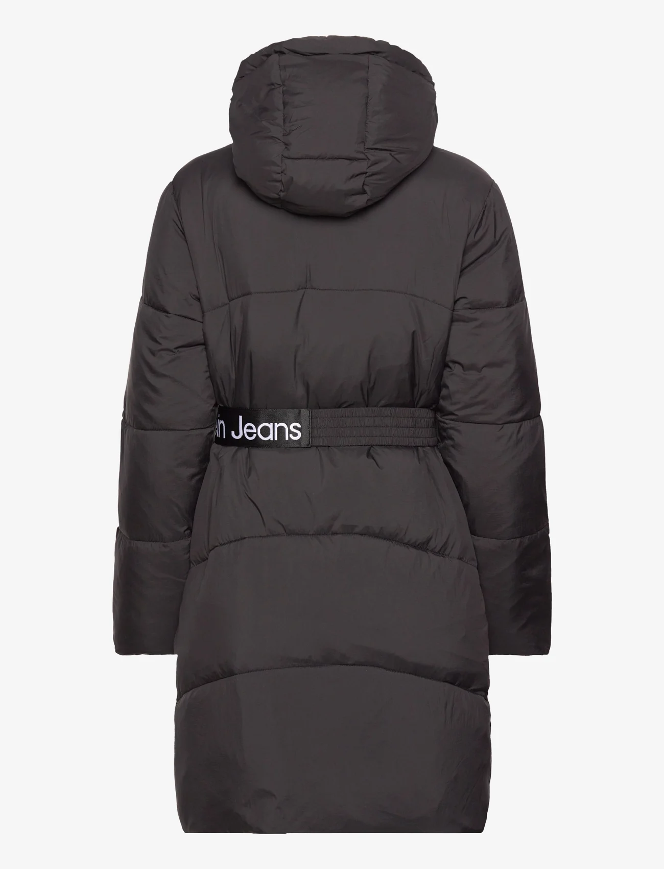 Calvin Klein Jeans - LOGO BELT LONG PUFFER - winter jackets - ck black - 1