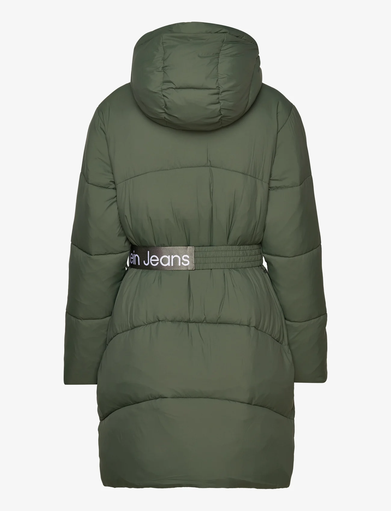 Calvin Klein Jeans - LOGO BELT LONG PUFFER - winter jackets - thyme - 1