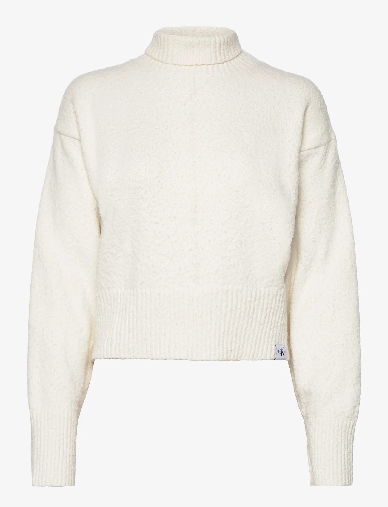 Calvin Klein Jeans - BOUCLE HIGH NECK SWEATER - megzti drabužiai - ivory - 0