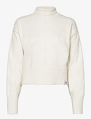 Calvin Klein Jeans - BOUCLE HIGH NECK SWEATER - swetry - ivory - 0
