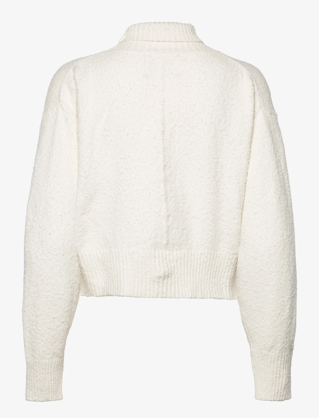 Calvin Klein Jeans - BOUCLE HIGH NECK SWEATER - neulepuserot - ivory - 1