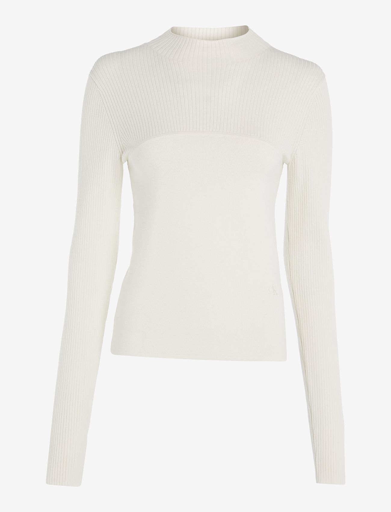 Calvin Klein Jeans - CORSET  DETAIL SWEATER - t-shirt & tops - ivory - 0