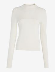 Calvin Klein Jeans - CORSET  DETAIL SWEATER - t-shirts & tops - ivory - 0