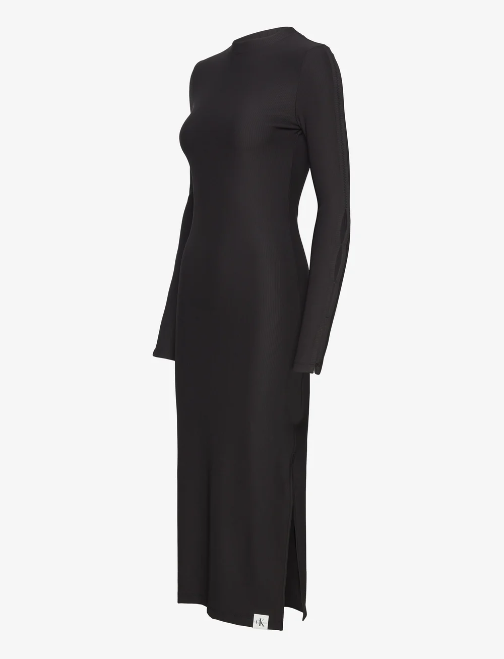 Calvin Klein Jeans Tab Sleeve Split Rib Long Dress Maxi dresses Boozt