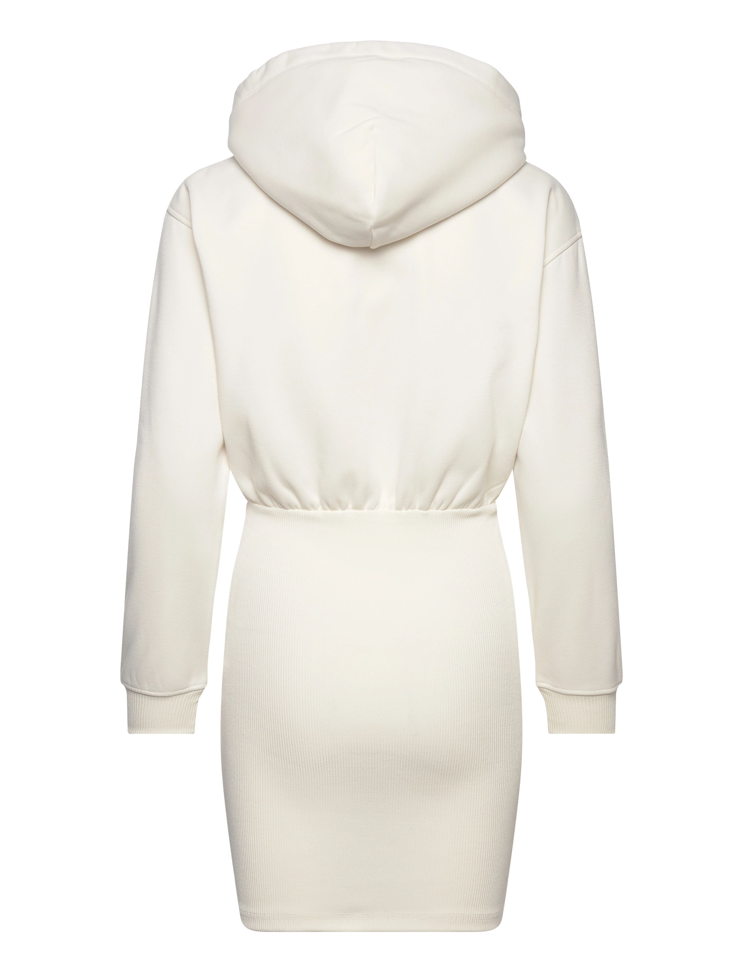 Calvin Klein Jeans - LOGO ELASTIC HOODIE DRESS - ivory/plaza taupe - 1