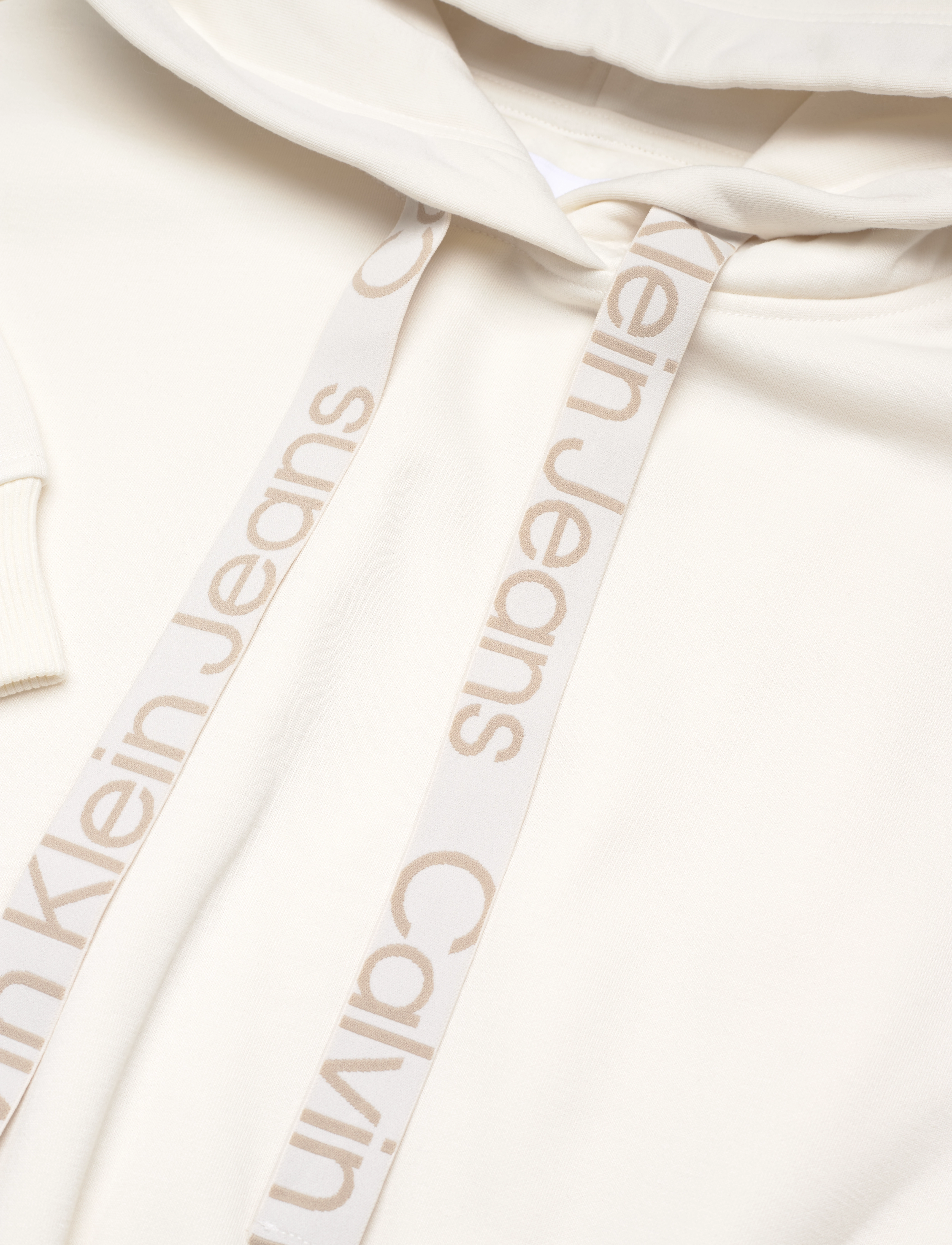Calvin Klein Jeans - LOGO ELASTIC HOODIE DRESS - ivory/plaza taupe - 2