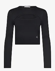 Calvin Klein Jeans - MILANO CUT OUT LONG SLEEVE - pikkade varrukatega alussärgid - ck black - 0