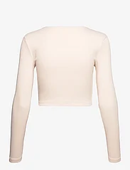 Calvin Klein Jeans - SPLIT COLLAR RIB LONG SLEEVE - navel shirts - putty beige - 1