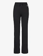 BADGE STRAIGHT KNITTED PANTS - CK BLACK