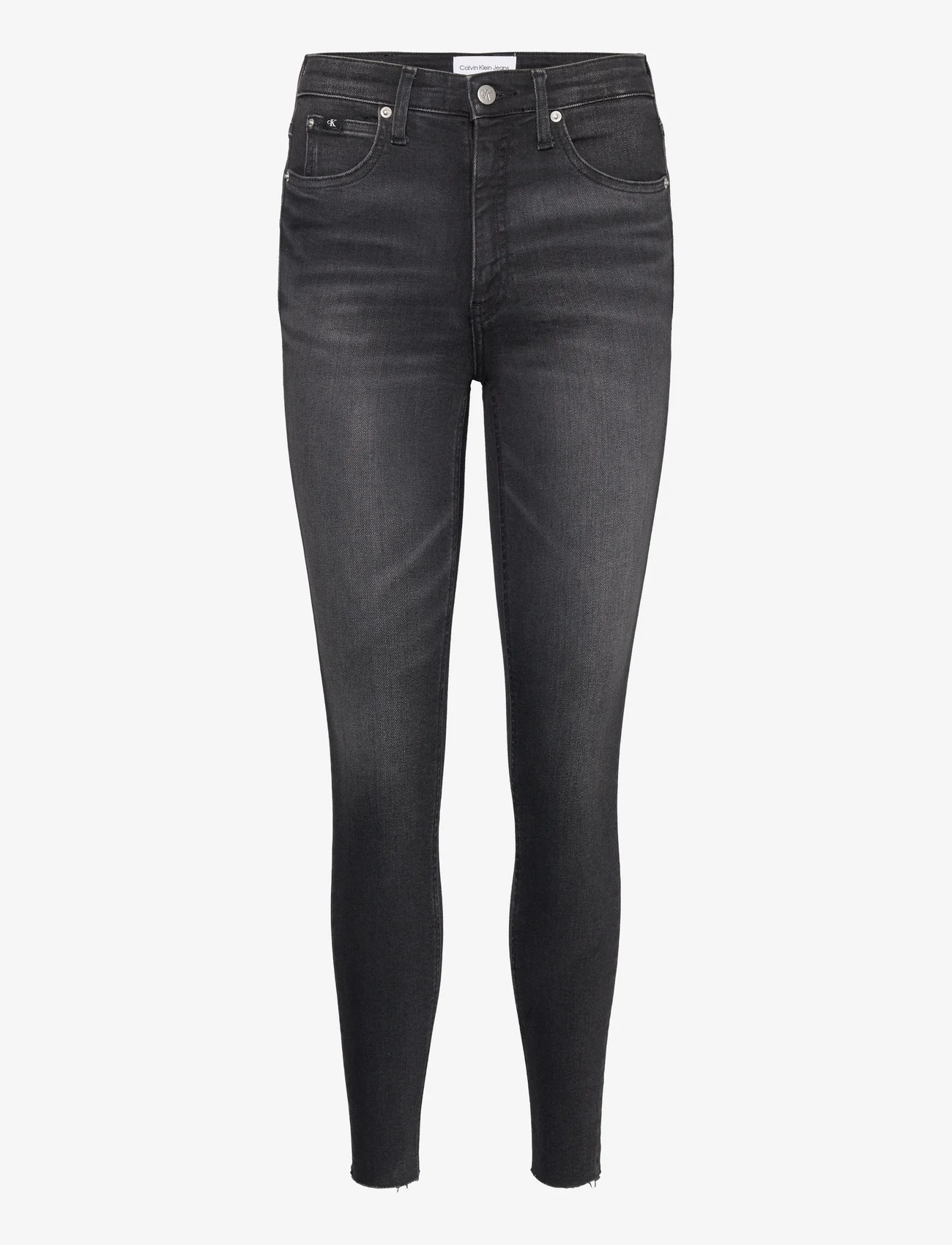 Calvin Klein Jeans - HIGH RISE SUPER SKINNY ANKLE - pillifarkut - denim black - 0