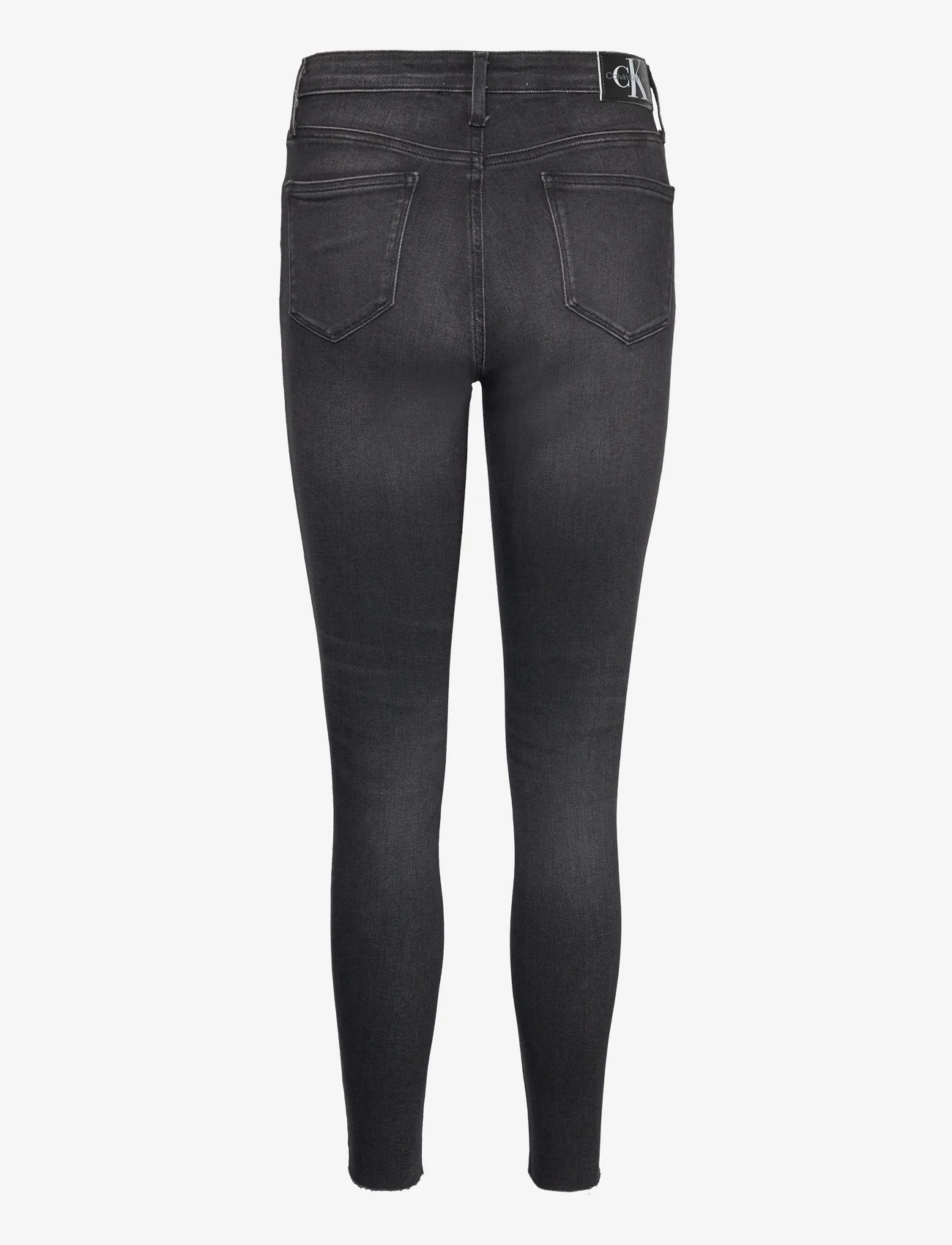 Calvin Klein Jeans - HIGH RISE SUPER SKINNY ANKLE - siaurėjantys džinsai - denim black - 1