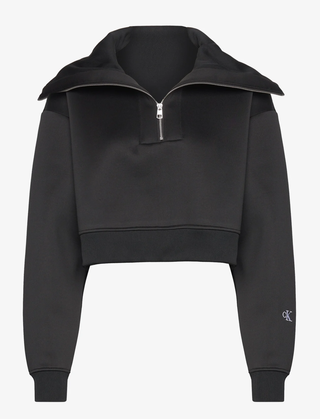 Calvin Klein Jeans - SPACER HALF ZIP SWEATSHIRT - hoodies - ck black - 0
