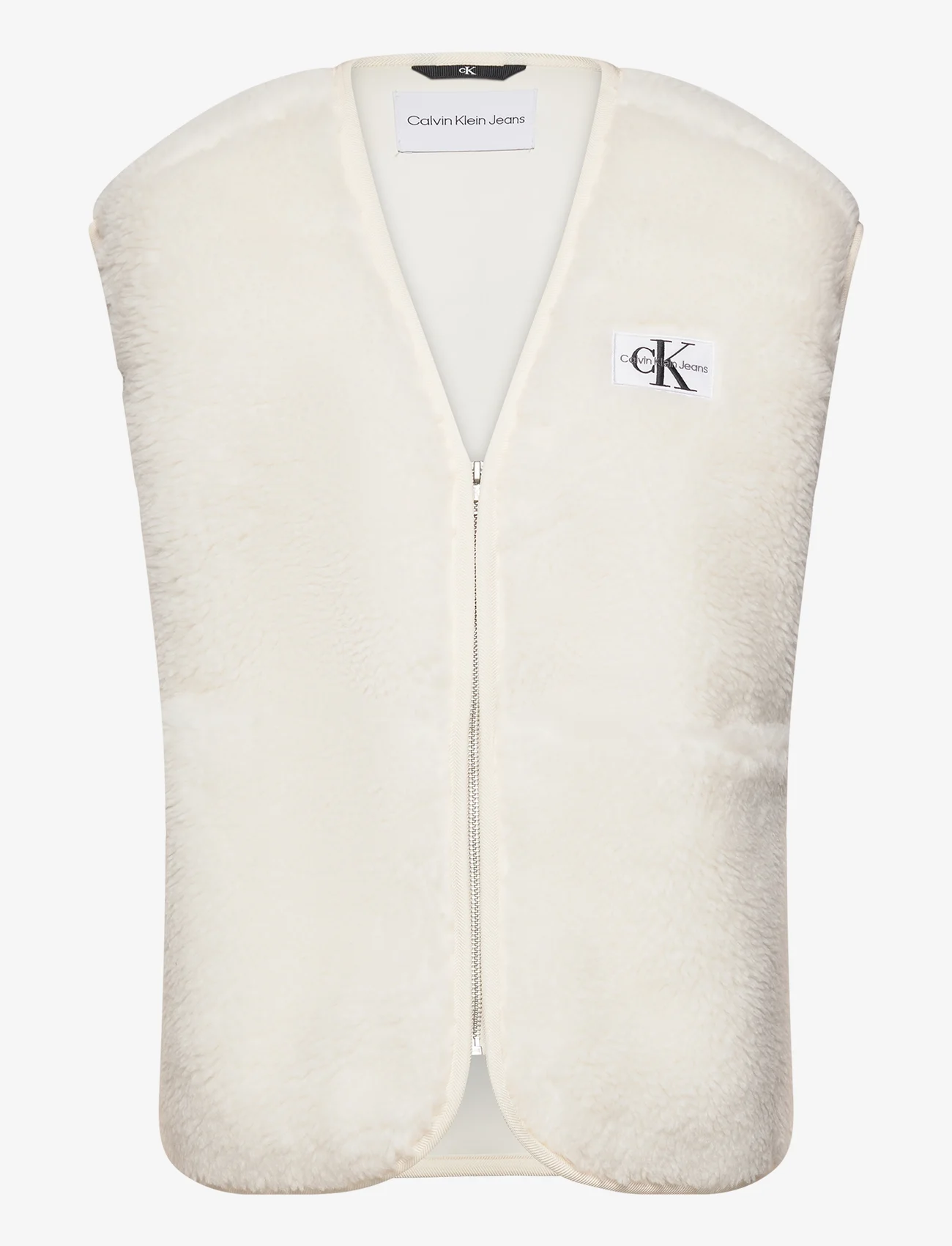 Calvin Klein Jeans - SHERPA VEST - džemperi ar kapuci - ivory - 0