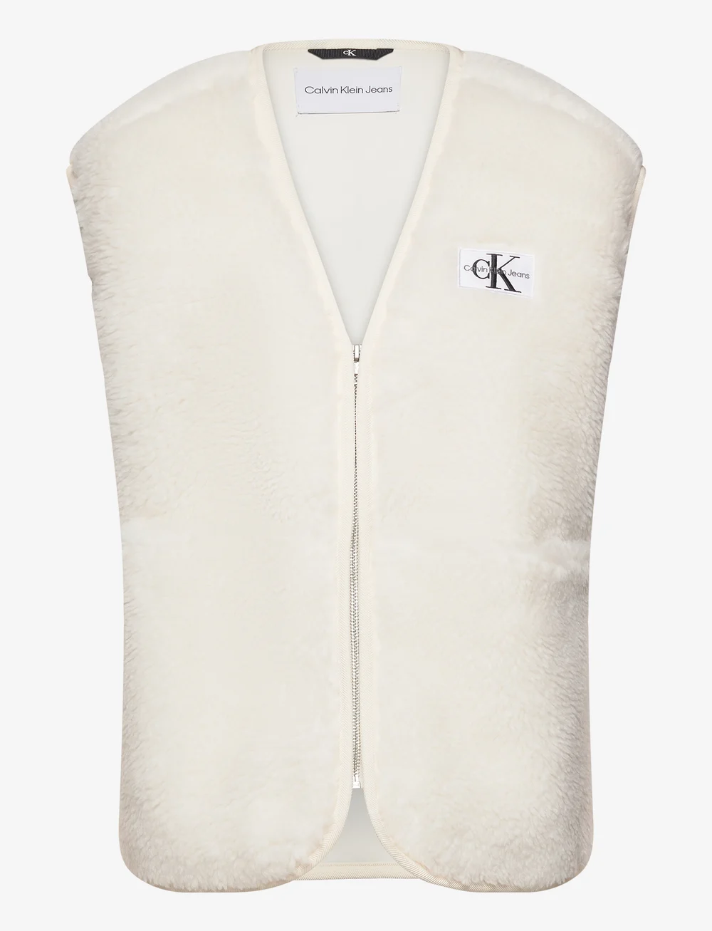 Calvin Klein Jeans - SHERPA VEST - fall jackets - ivory - 0