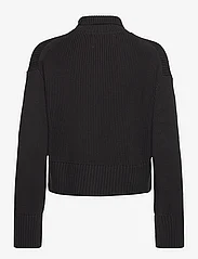 Calvin Klein Jeans - LABEL CHUNKY SWEATER - džemperi ar augstu apkakli - ck black - 1