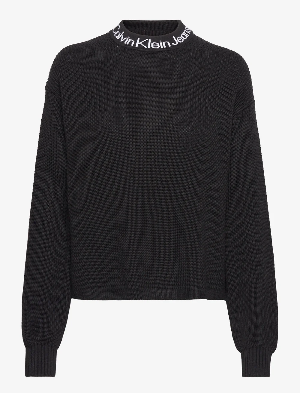 Calvin Klein Jeans Logo Intarsia Loose Sweater knitwear shop at Booztlet
