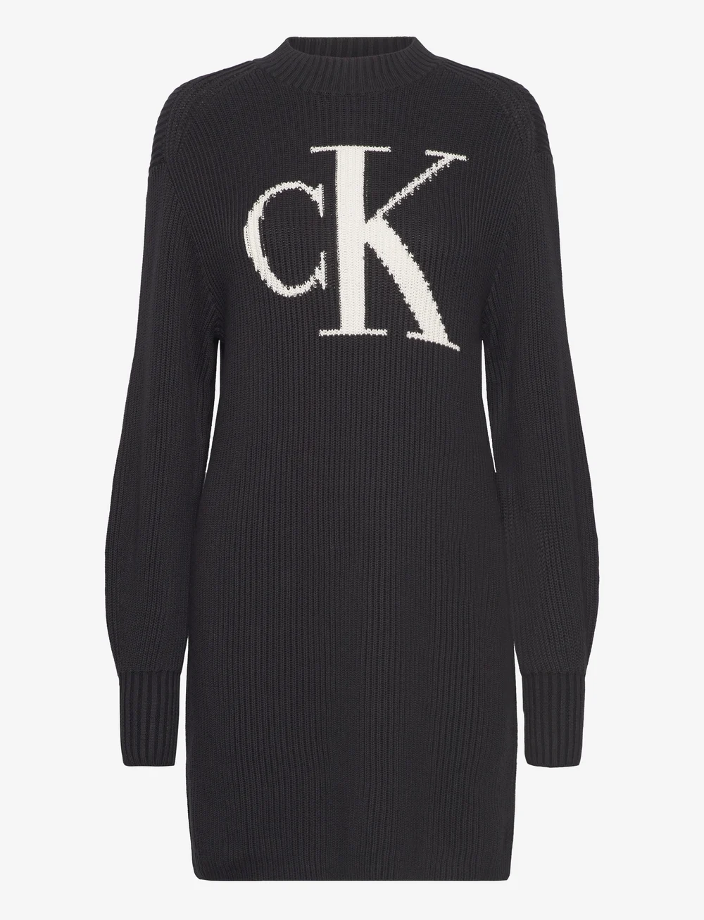Calvin Intarsia dresses Sweater Dress Jeans - Ck Knitted Loose Klein