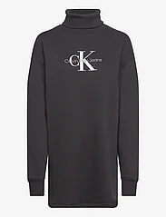 Calvin Klein Jeans - MONOLOGO ROLL NECK DRESS - dresskleidid - ck black - 0