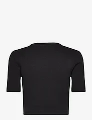 Calvin Klein Jeans - WOVEN LABEL RIB V-NECK TEE - t-shirts & topper - ck black - 1