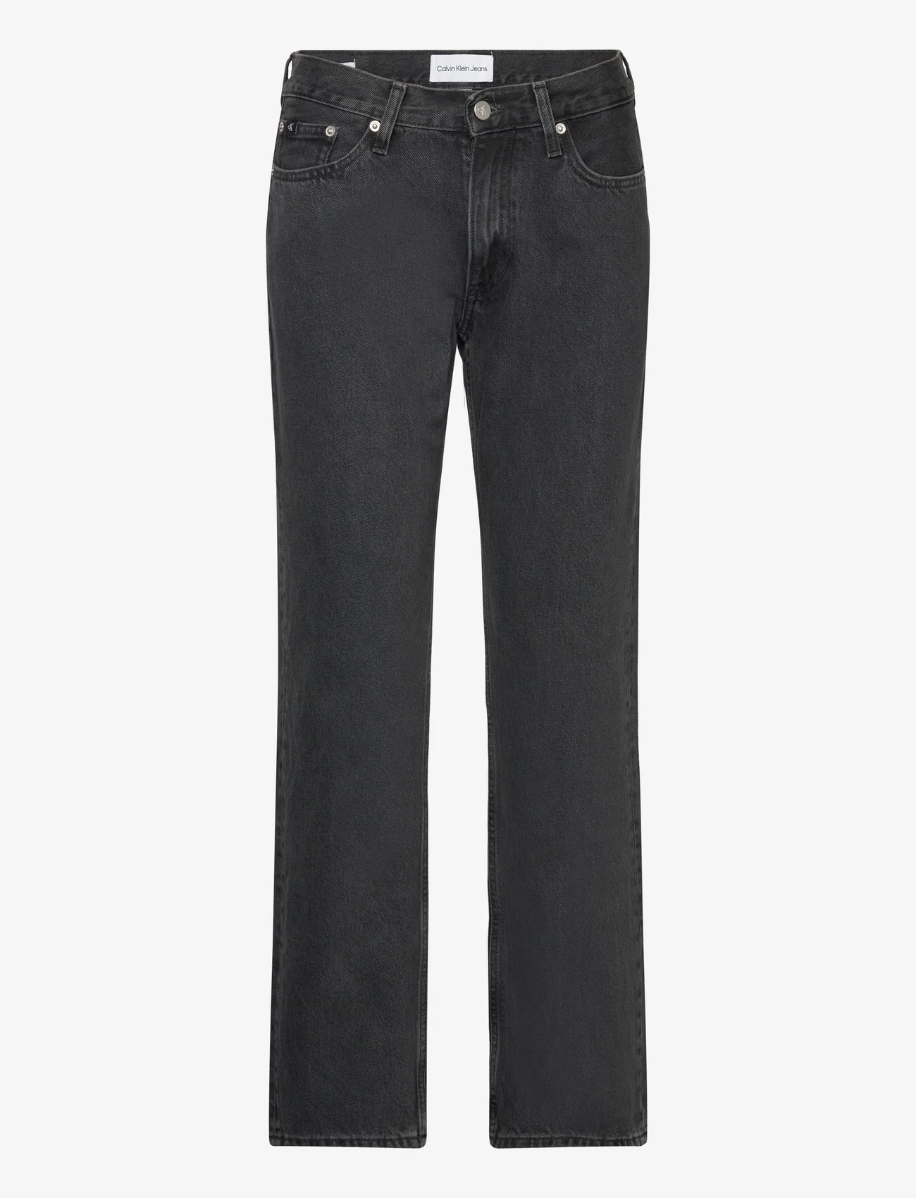 Calvin Klein Jeans - LOW RISE STRAIGHT - tiesaus kirpimo džinsai - denim black - 0