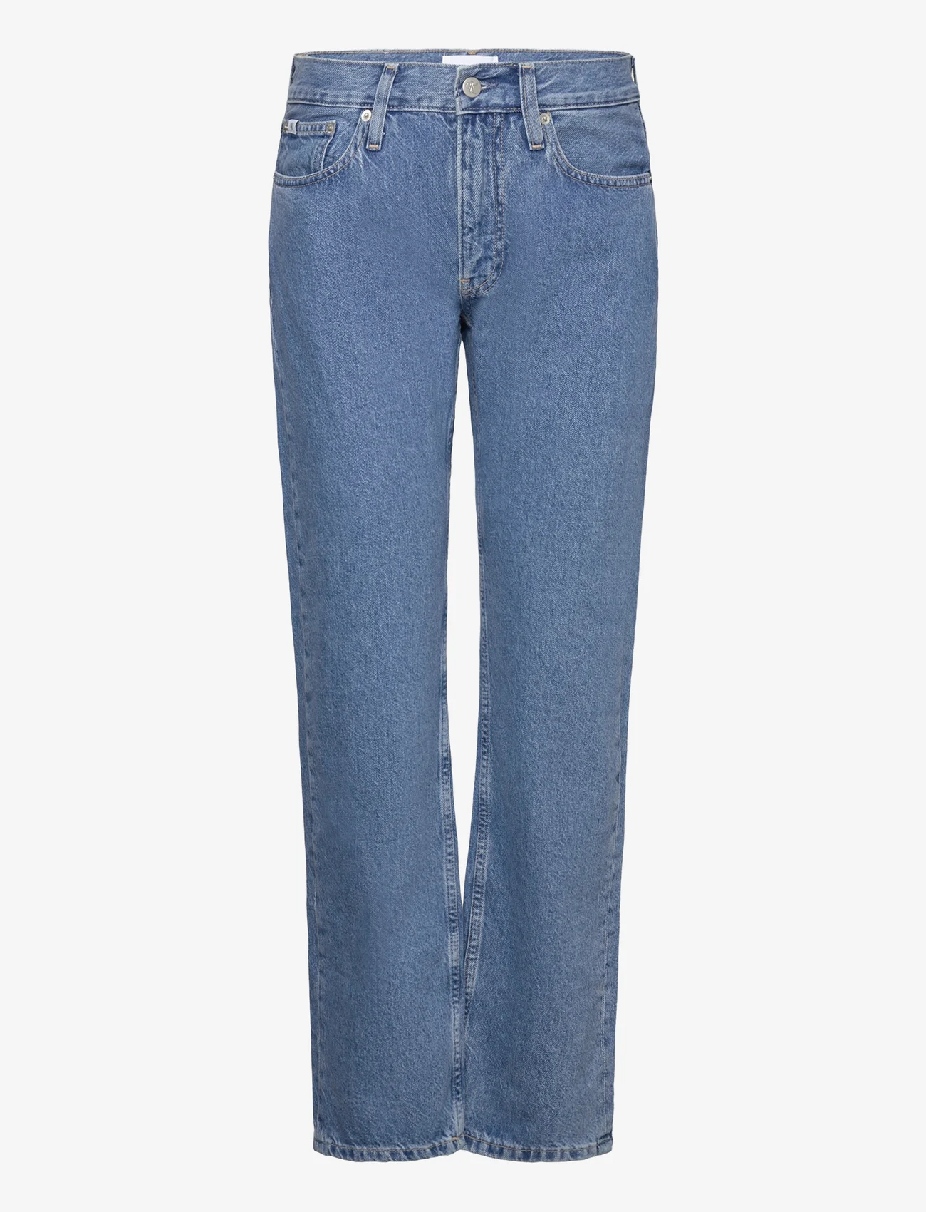 Calvin Klein Jeans - LOW RISE STRAIGHT - tiesaus kirpimo džinsai - denim medium - 0