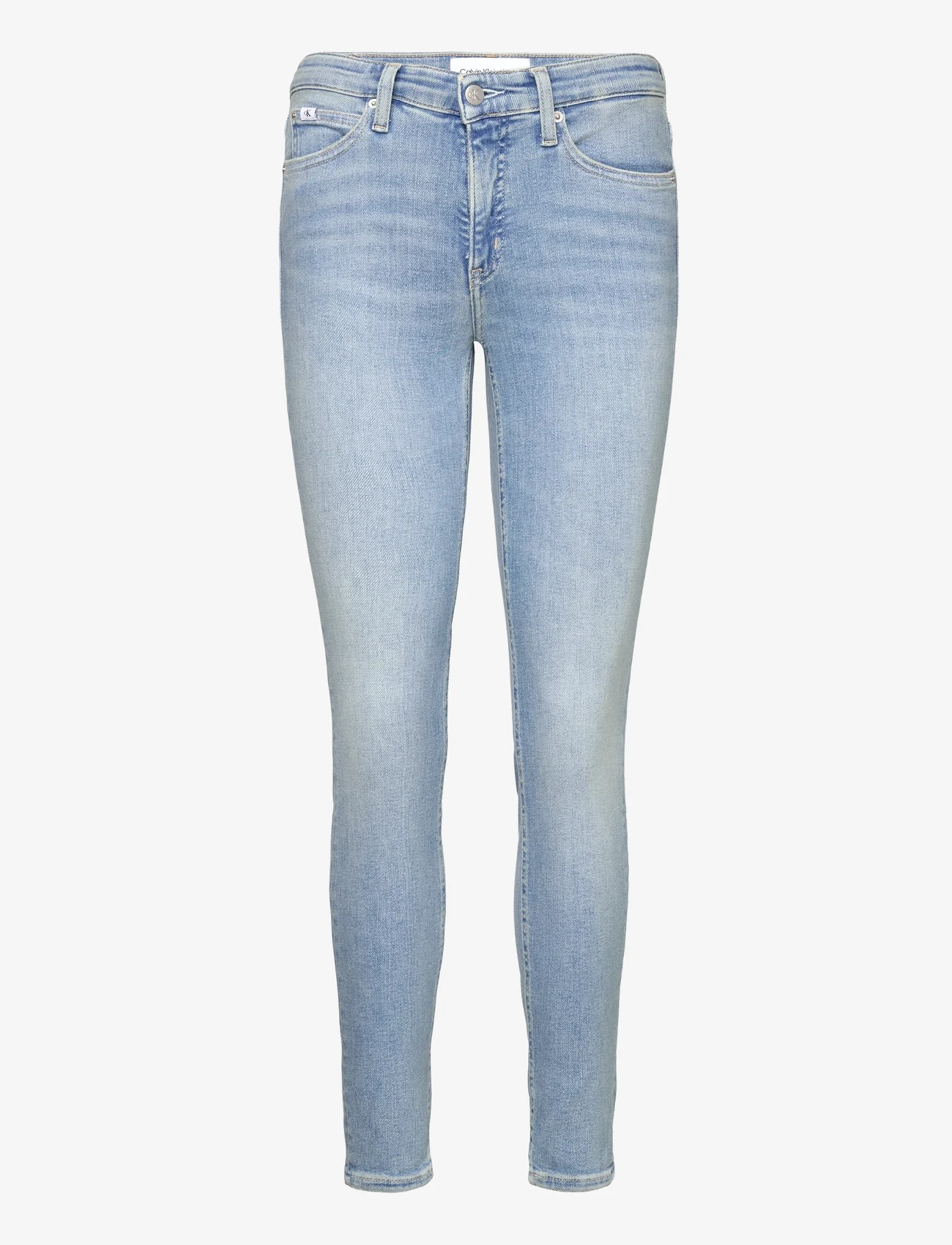 Calvin Klein Jeans - MID RISE SKINNY - džinsa bikses ar šaurām starām - denim light - 0