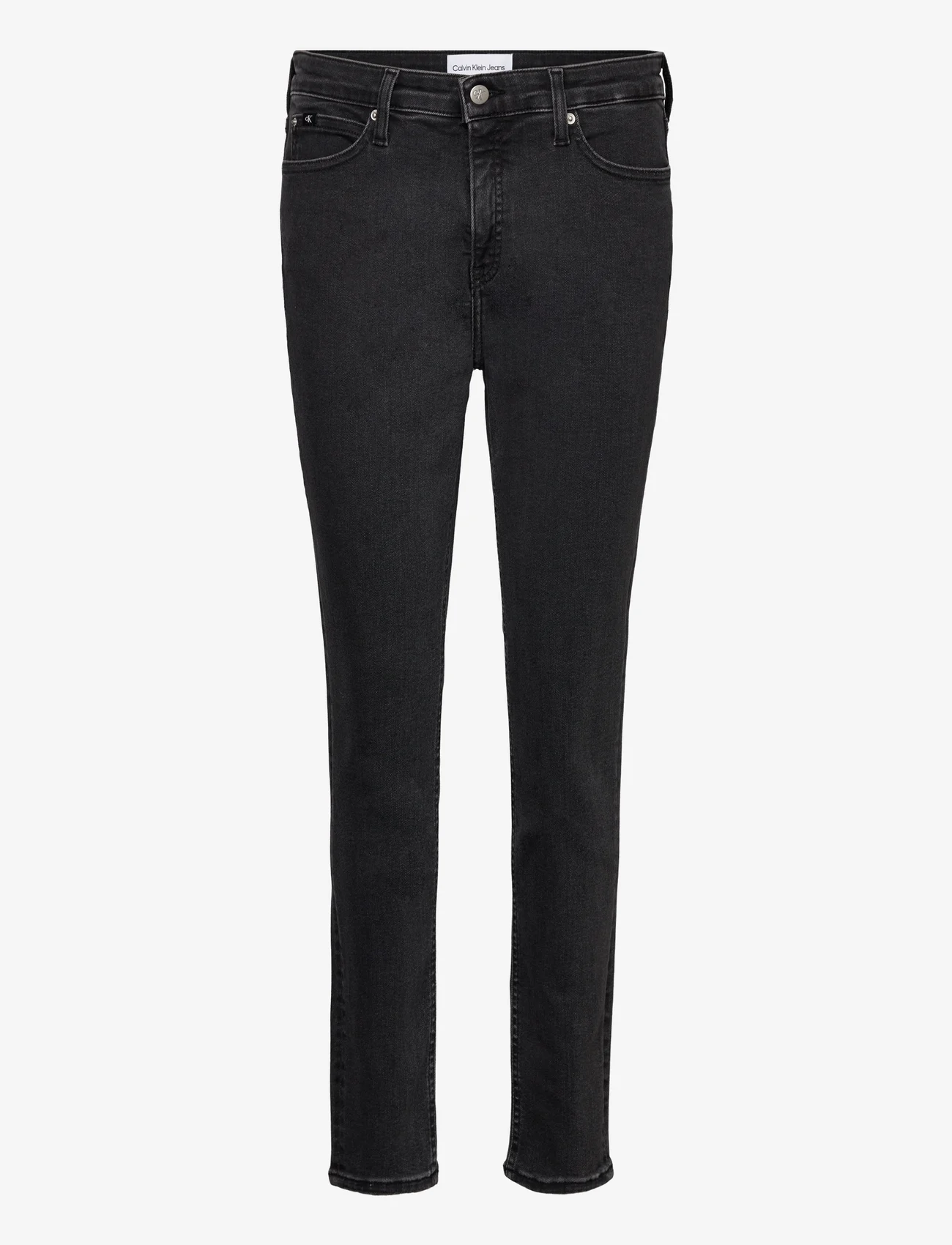 Calvin Klein Jeans - MID RISE SKINNY - siaurėjantys džinsai - denim black - 0
