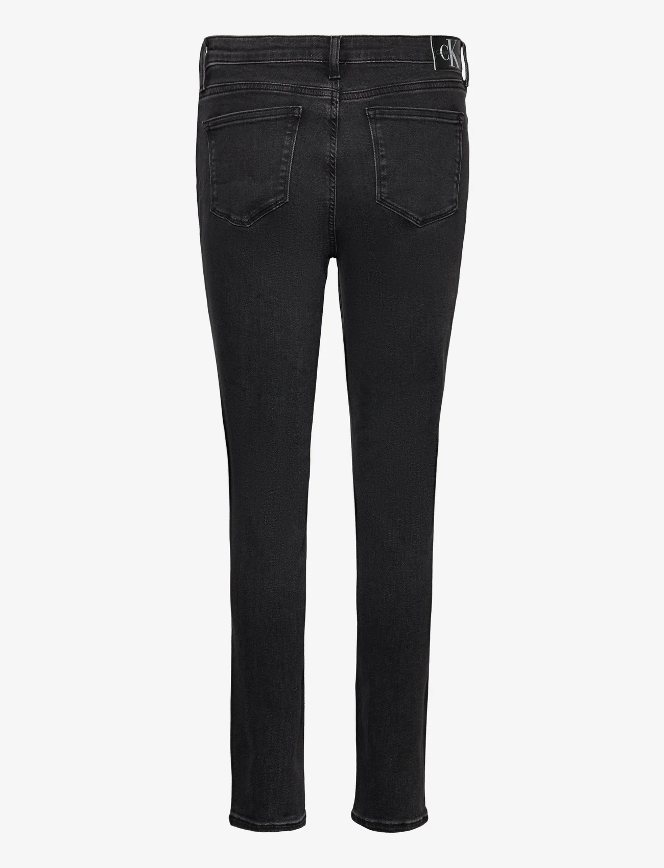 Calvin Klein Jeans - MID RISE SKINNY - džinsa bikses ar šaurām starām - denim black - 1