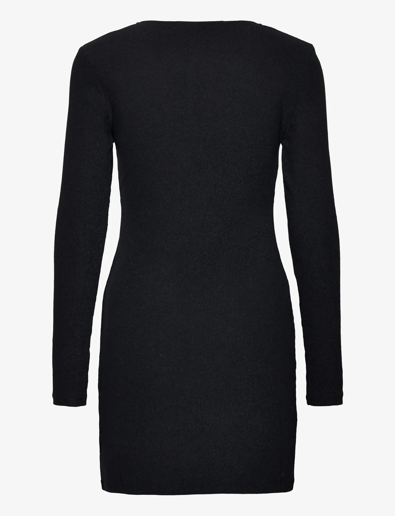 Calvin Klein Jeans - FRONT SPLIT WRAP LS DRESS - tettsittende kjoler - ck black - 1