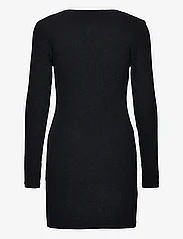 Calvin Klein Jeans - FRONT SPLIT WRAP LS DRESS - sukienki dopasowane - ck black - 1