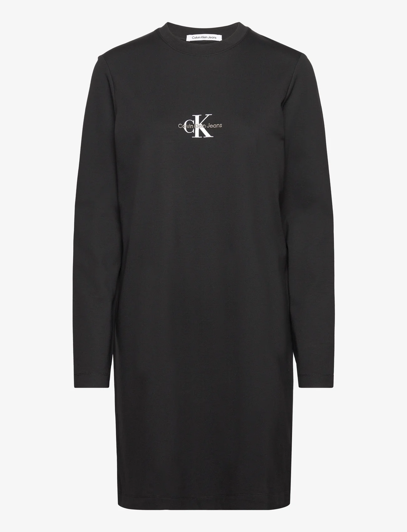Calvin Klein Jeans - MONOLOGO MILANO LS TEE DRESS - sweatshirt-kjoler - ck black - 0