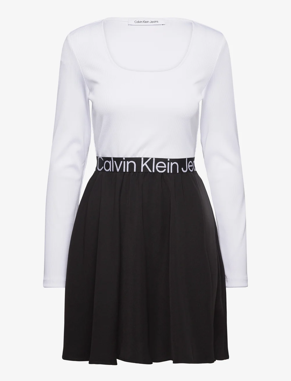 Calvin klein black and white dress sales