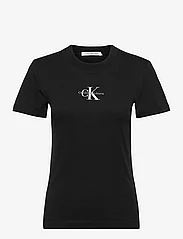 Calvin Klein Jeans - MONOLOGO SLIM TEE - alhaisimmat hinnat - ck black - 0