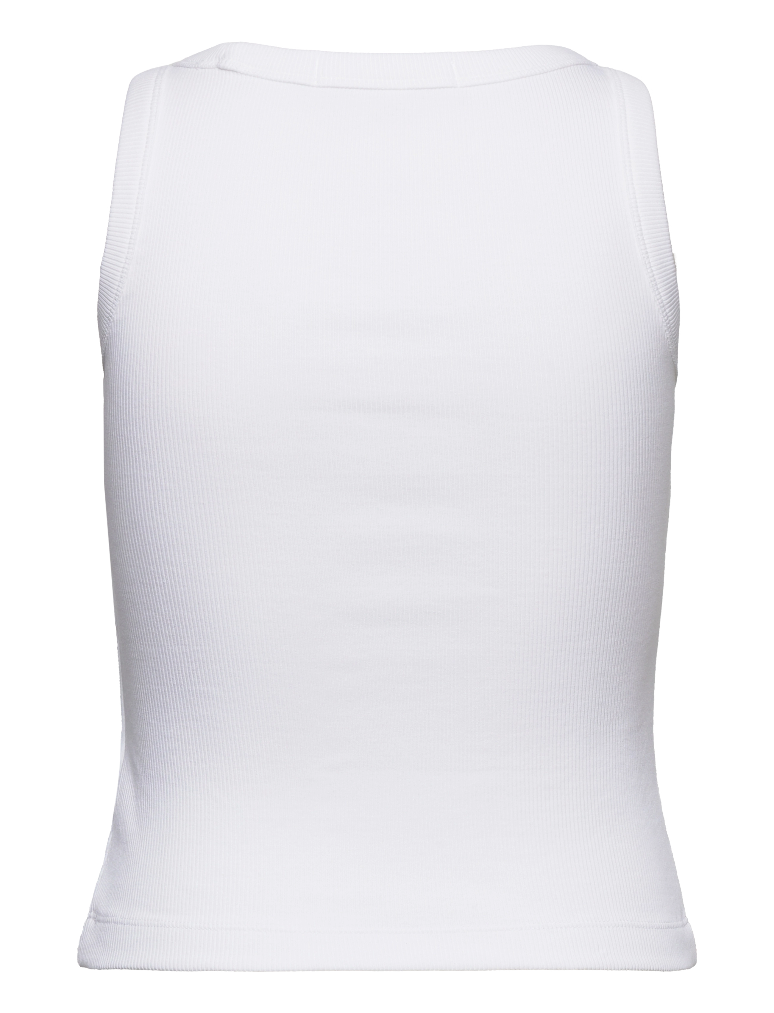 Calvin Klein Jeans - WOVEN LABEL RIB TANK TOP - bright white - 1