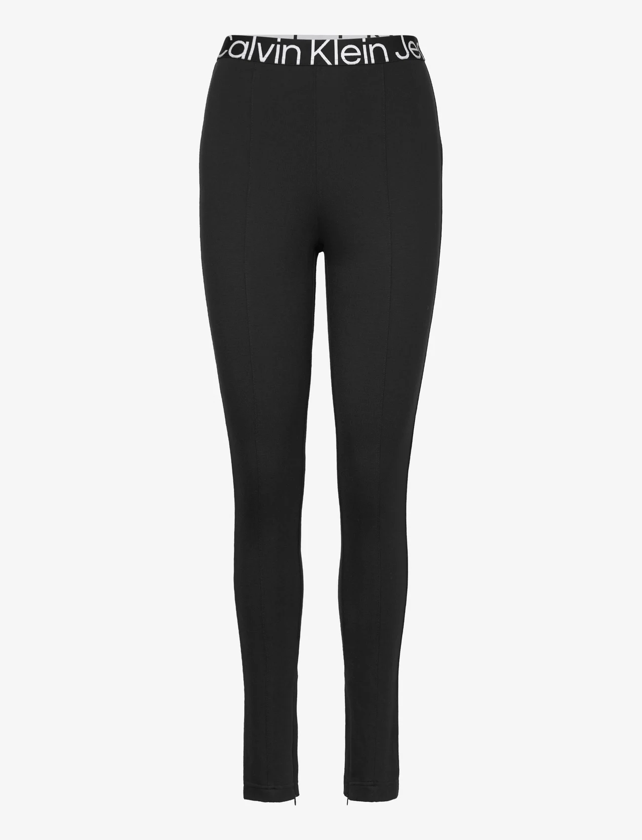 Calvin Klein Jeans - LOGO TAPE MILANO LEGGINGS - legginsit - ck black - 0