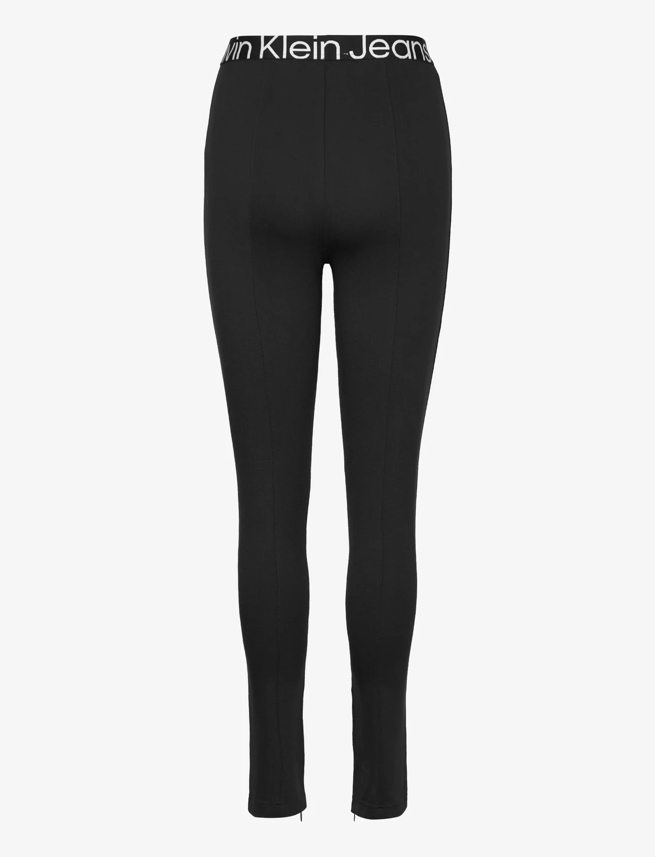Calvin Klein Jeans - LOGO TAPE MILANO LEGGINGS - timpės - ck black - 1