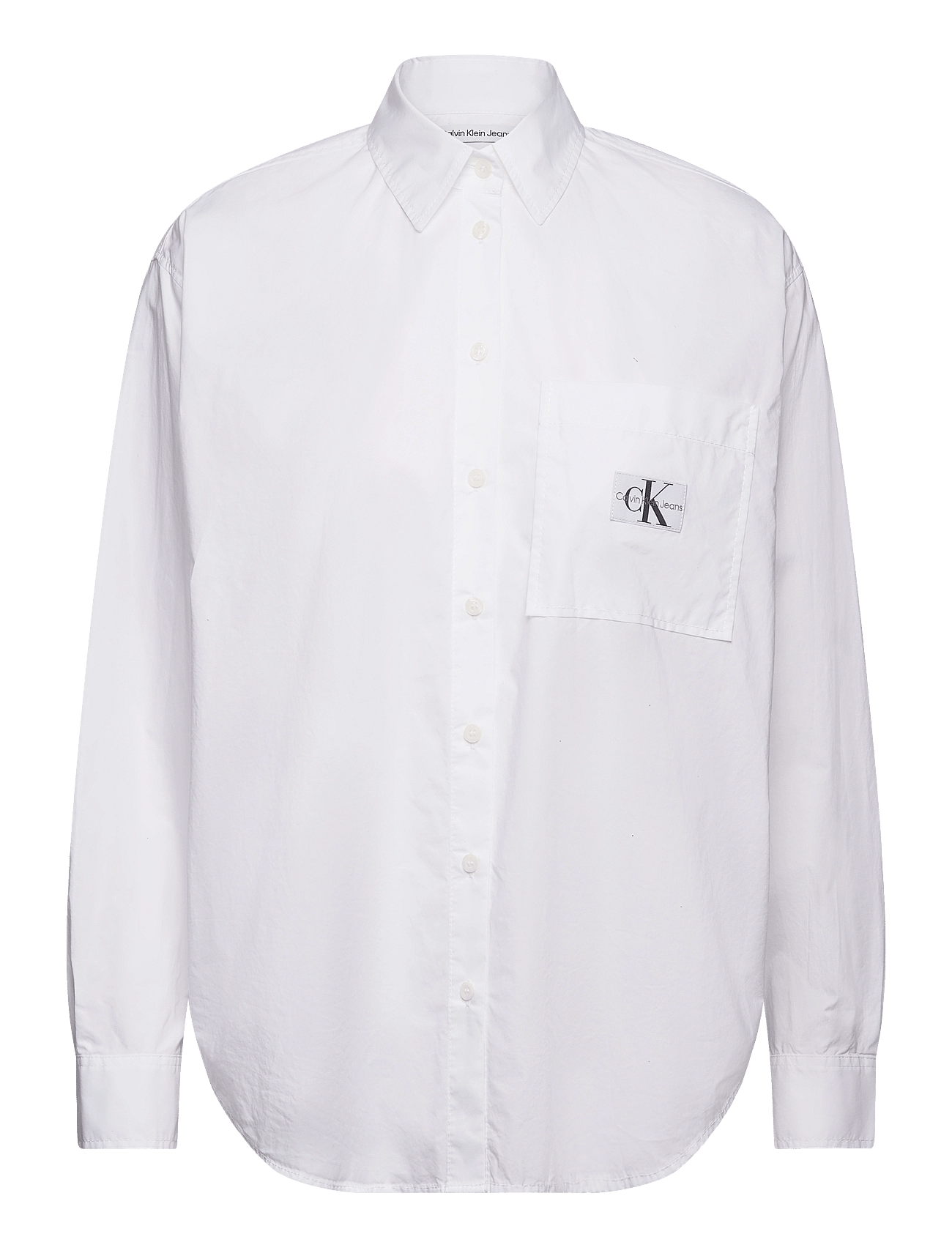 WOVEN LABEL RELAXED SHIRT - BRIGHT