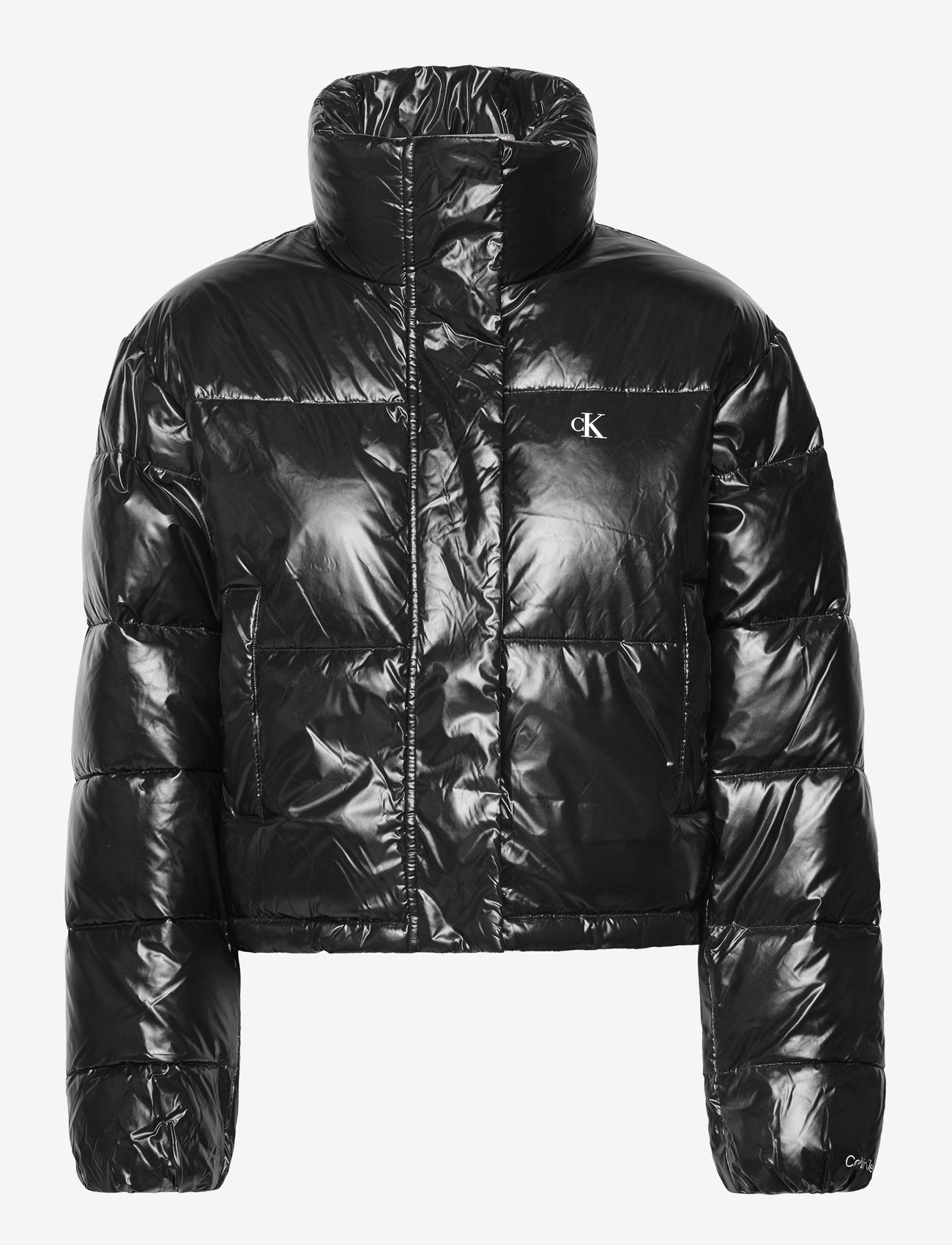 Calvin Klein Jeans Black High Shine Puffer Coat Calvin Klein Jeans