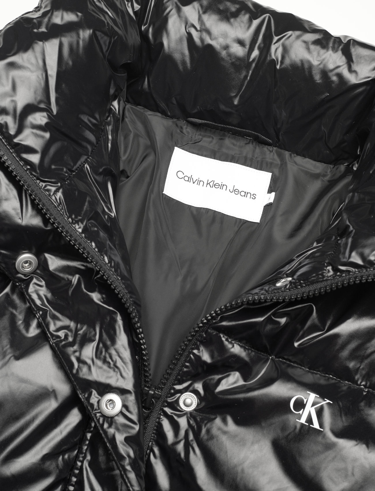 Calvin Klein Jeans - CROPPED SHINY PUFFER - winter jackets - ck black - 1