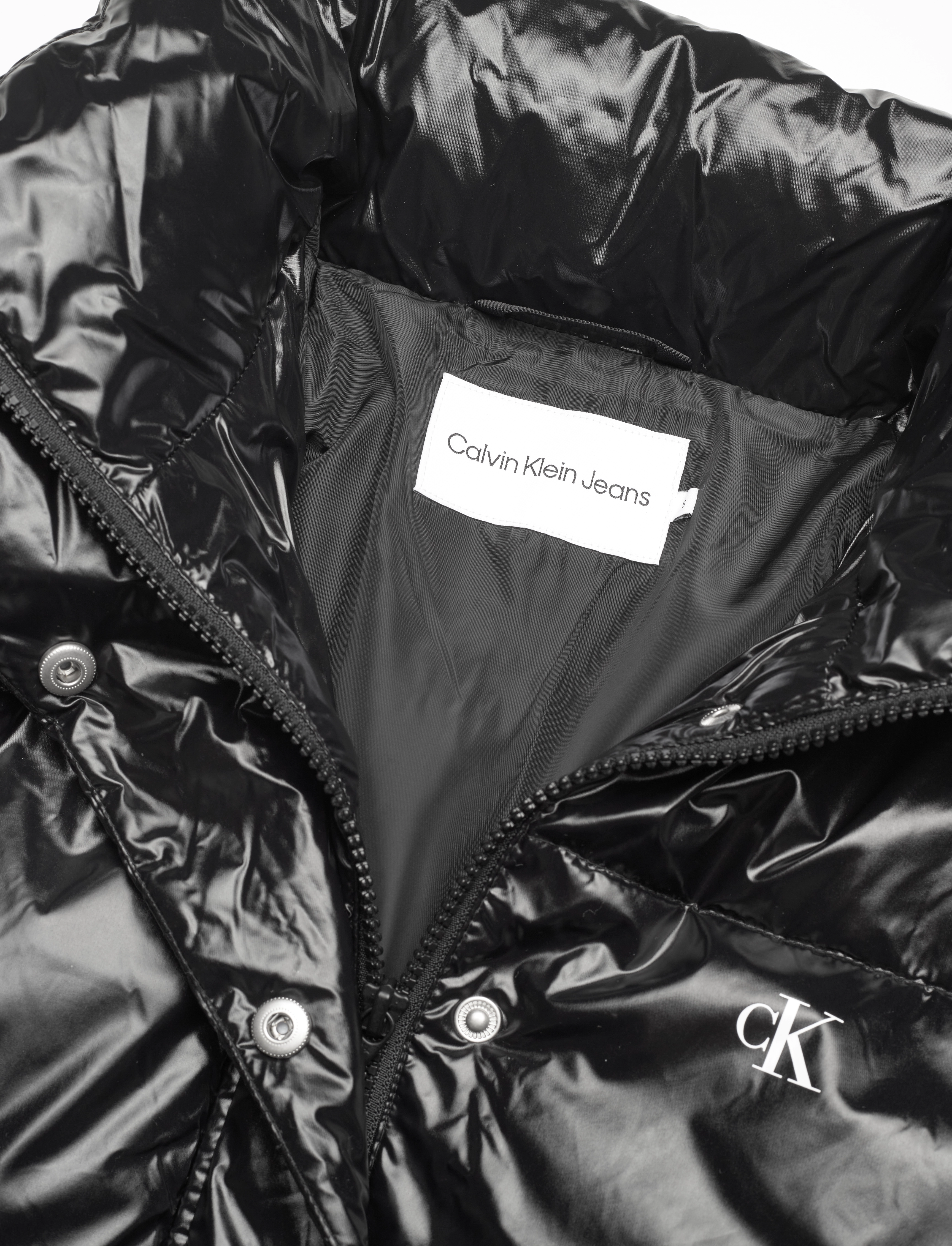 Calvin Klein Jeans - CROPPED SHINY PUFFER - ck black - 3