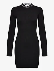 Calvin Klein Jeans - LOGO INTARSIA SWEATER DRESS - bodycon dresses - ck black - 0