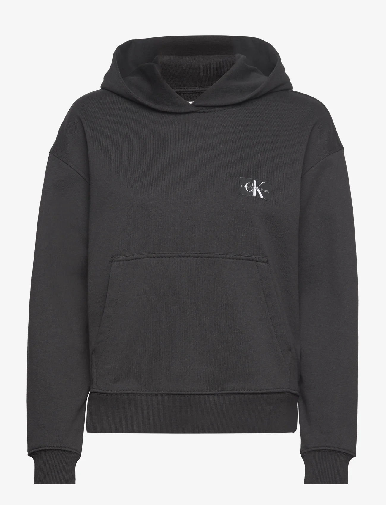 Calvin Klein Jeans - WOVEN LABEL HOODIE - sweatshirts & hoodies - ck black - 0