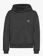 WOVEN LABEL HOODIE - CK BLACK