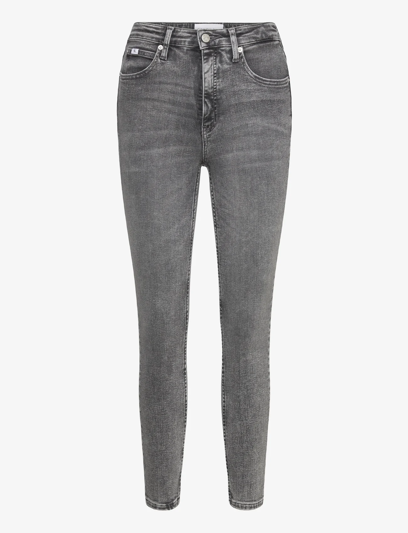 Calvin Klein Jeans - HIGH RISE SUPER SKINNY ANKLE - džinsa bikses ar šaurām starām - denim grey - 0