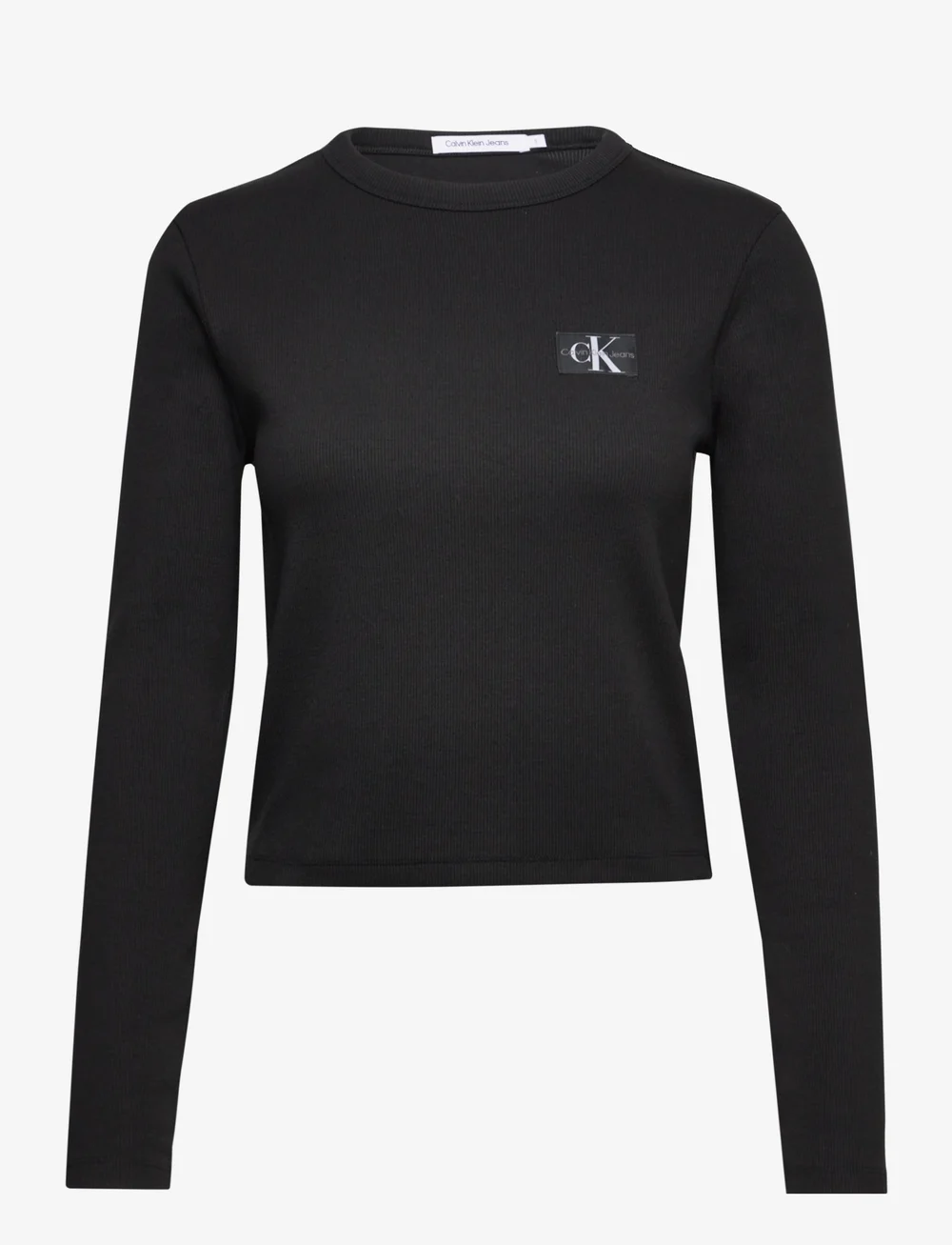 Calvin Klein Jeans Woven Label Rib Long Sleeve - Long-sleeved tops
