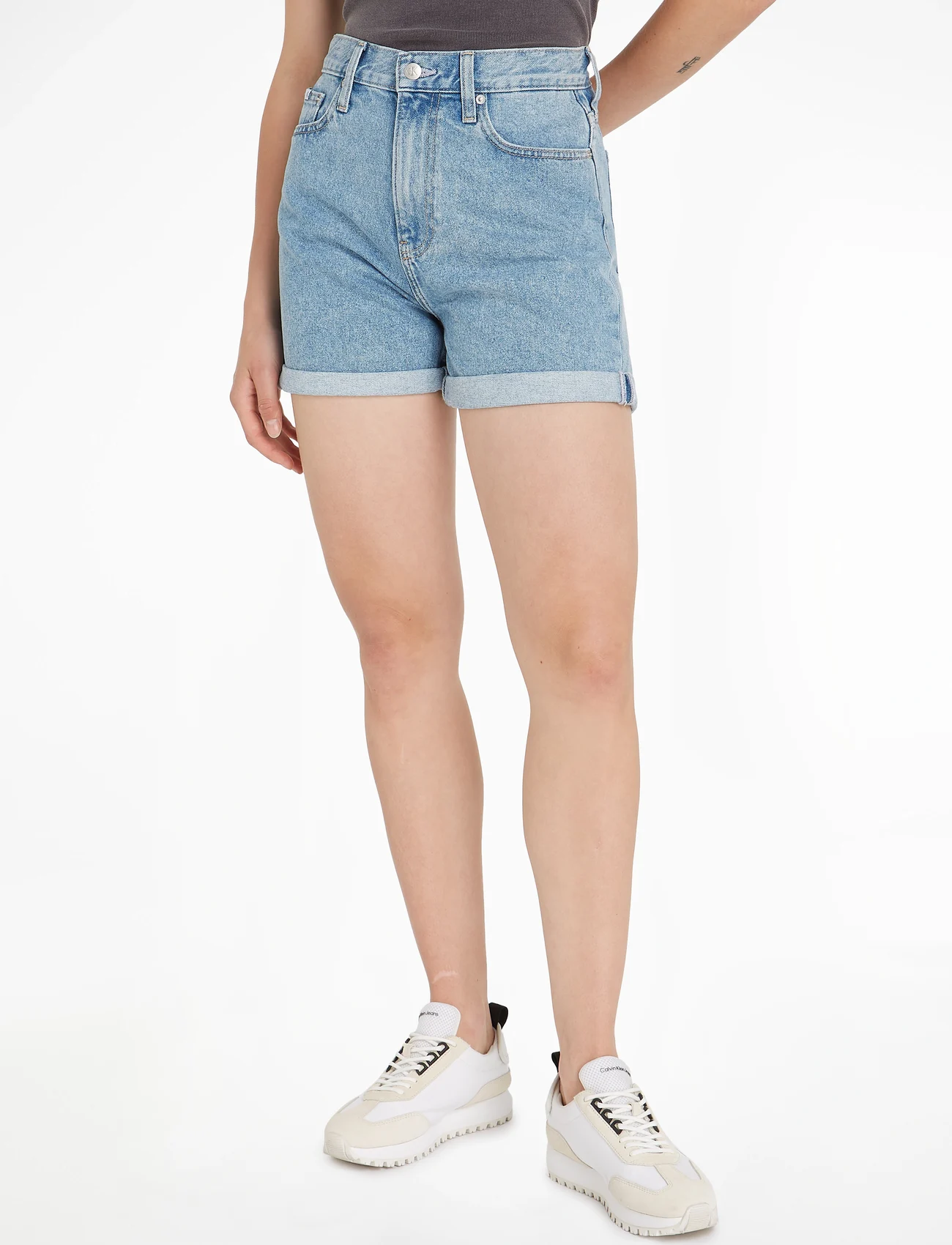 Calvin Klein Jeans - MOM SHORT - džinsiniai šortai - denim medium - 1