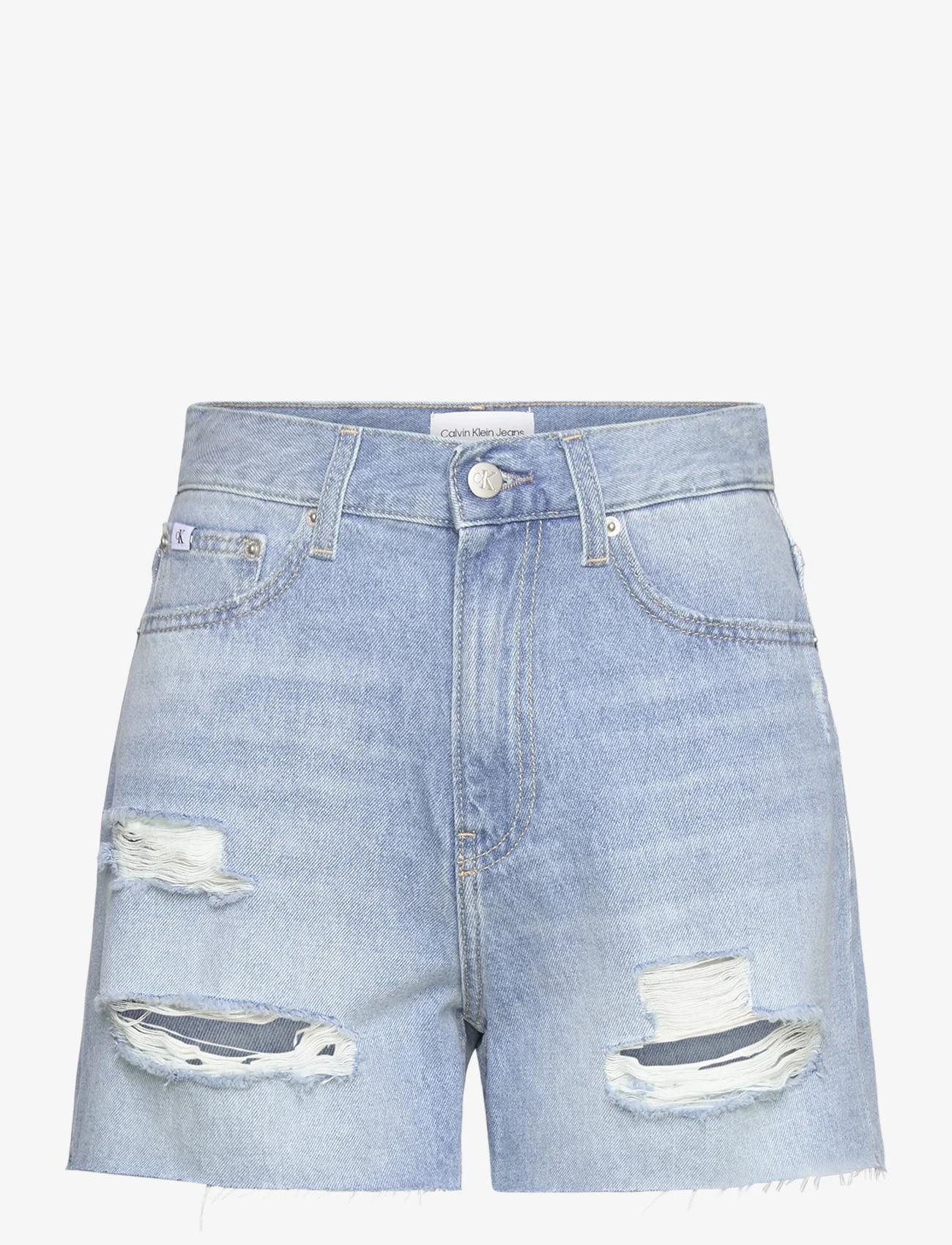 Calvin Klein Jeans - MOM SHORT - jeansowe szorty - denim light - 0
