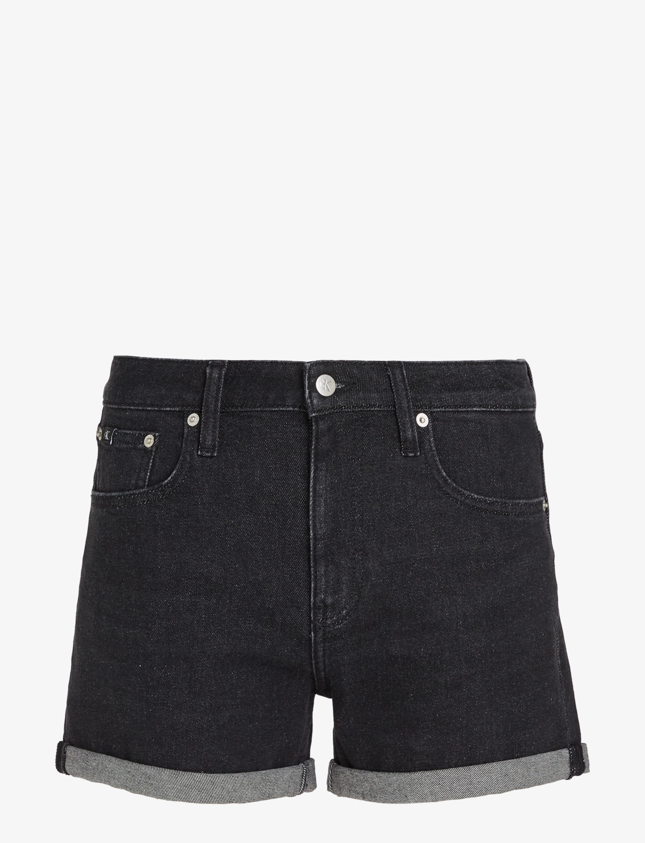 Calvin Klein Jeans MID RISE SHORT - Denimshorts - DENIM BLACK / black