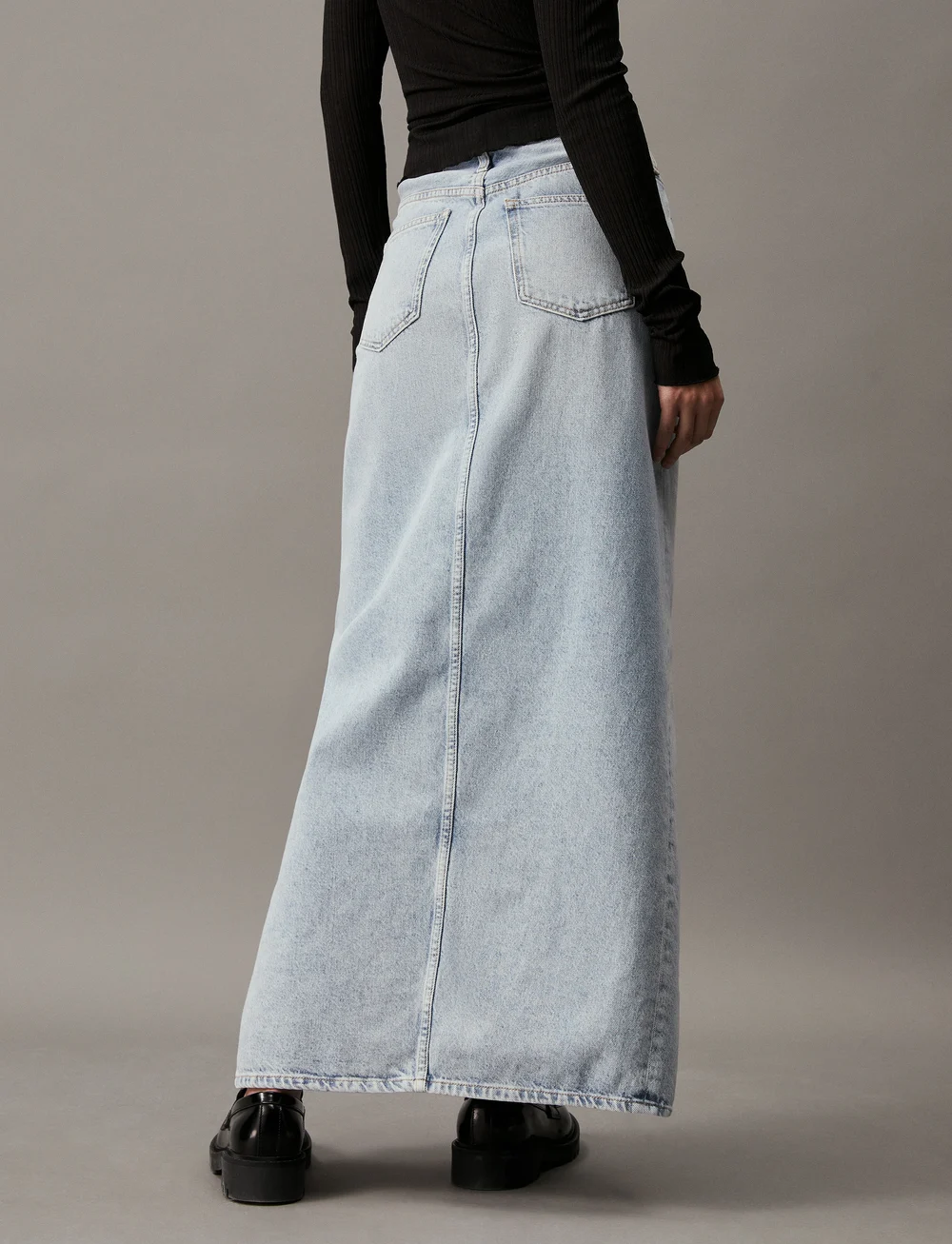Calvin Klein Jeans - MAXI SKIRT - teksaseelikud - denim light - 3