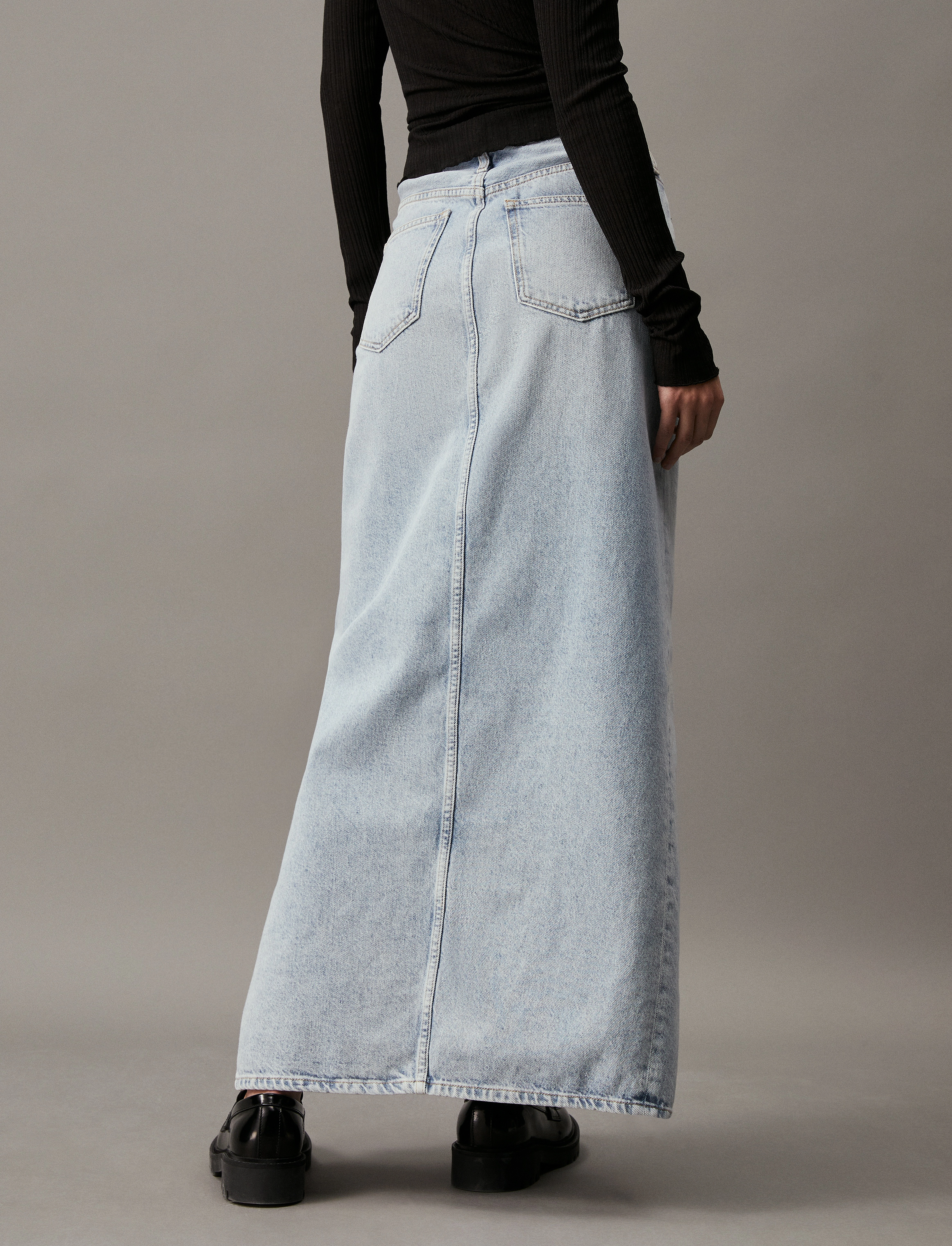 Calvin Klein Jeans - MAXI SKIRT - gallapils - denim light - 3